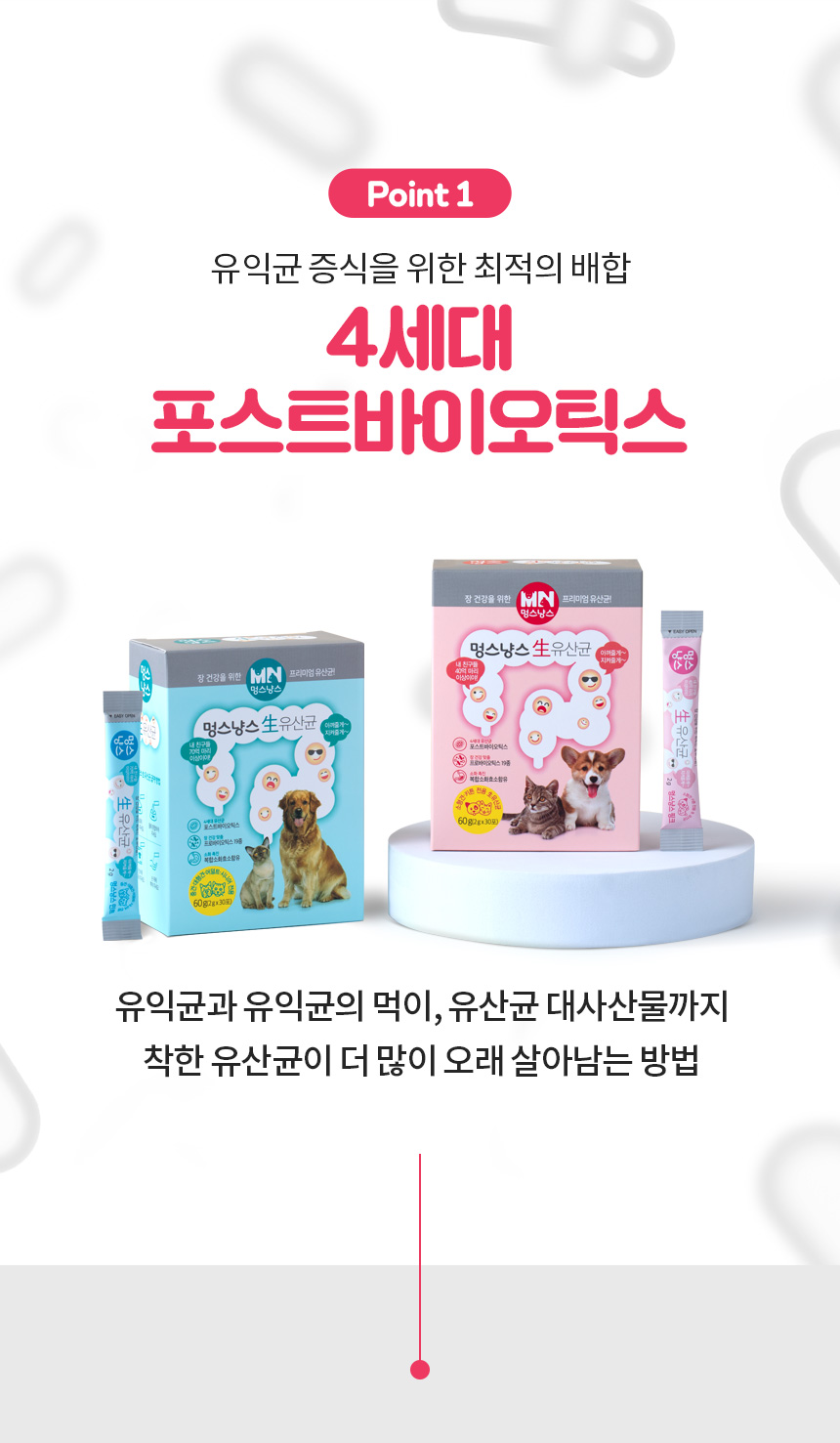 [무료배송] 멍스냥스 강아지 고양이 유산균 민트 30일분 5번째