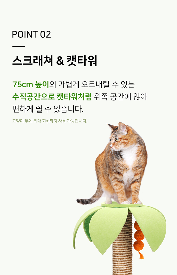 [무료배송] 뽀시래기 야자수 캣타워 스크래쳐 6번째