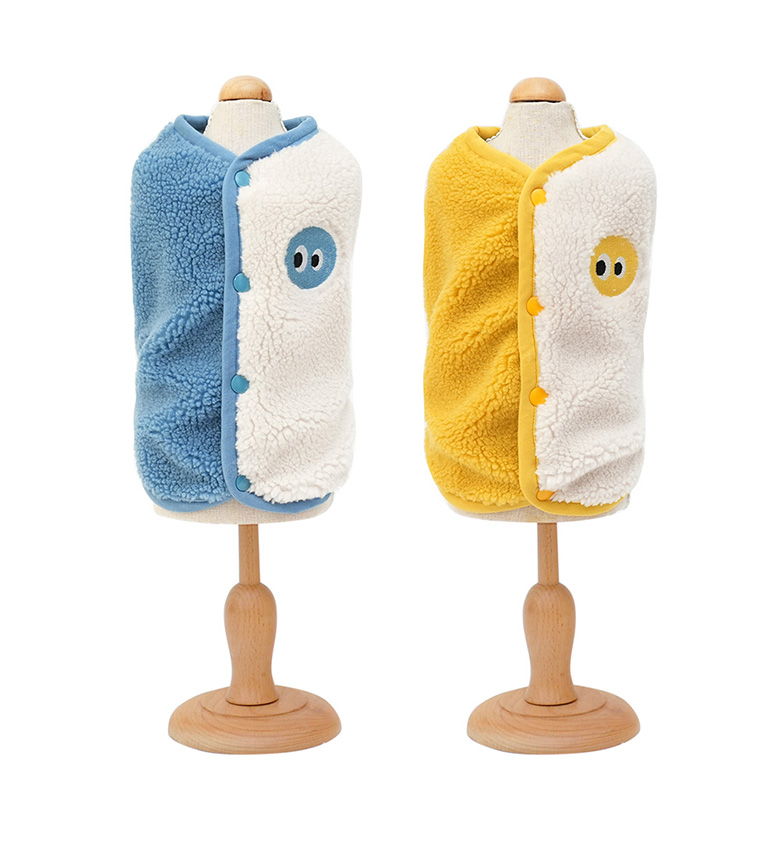 [NEW신상][무료배송] 준성펫 멍지뭉치 후리스 조끼 (블루/옐로우) 11번째