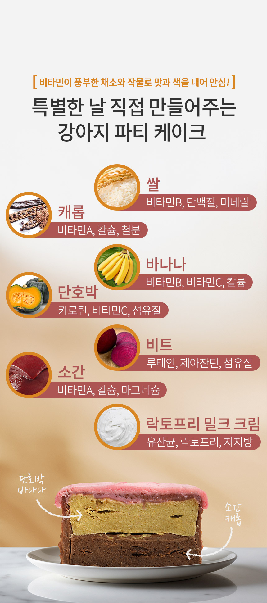 [NEW신상][무료배송] 바비온 강아지 수제간식 파티케이크 믹스 소간 캐롭 3번째