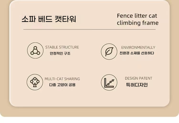 [NEW신상][무료배송] 런롱펫 대형 펜스 캣타워 5번째