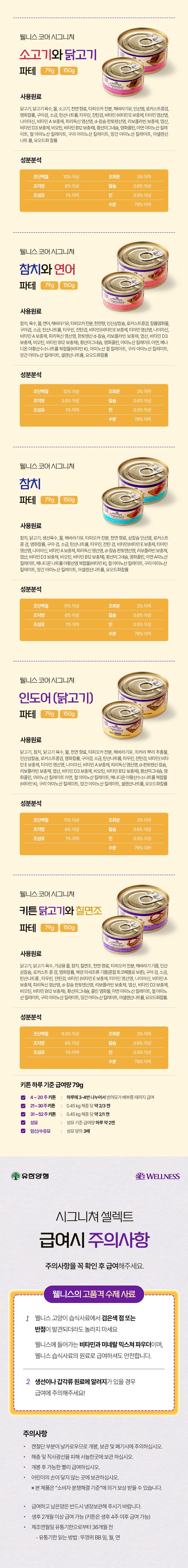 [유통기한임박, 25년12월17일] 웰니스 캣 코어 시그니쳐 셀렉트 슈레드 닭고기&칠면조 대용량 캔 150g 7번째