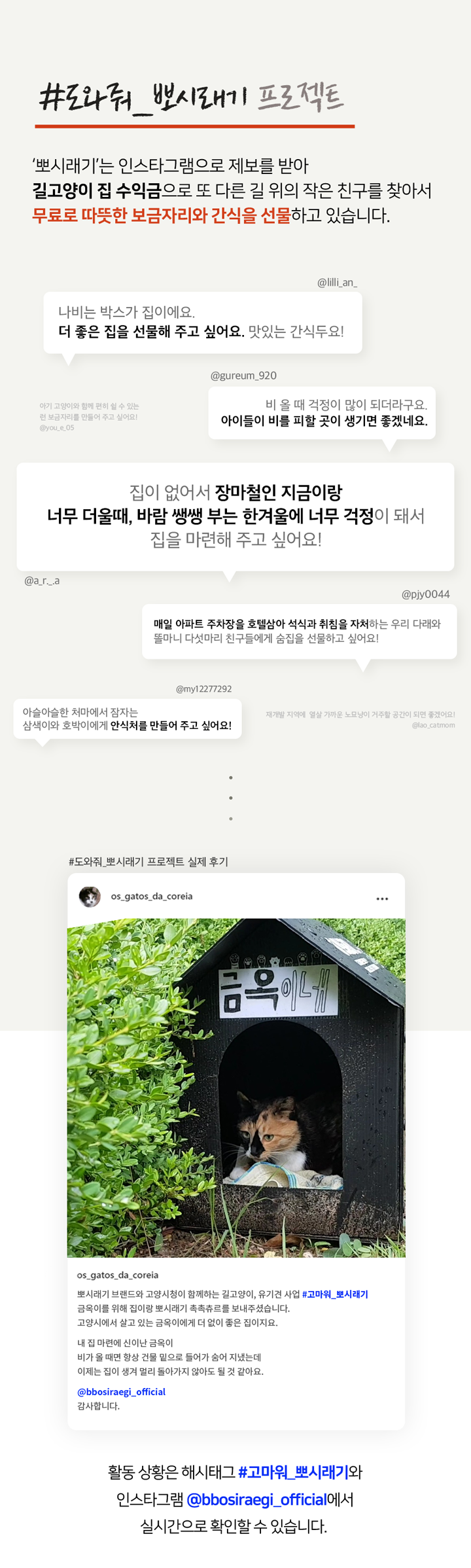 [무료배송] 뽀시래기 길고양이 급식소 2번째