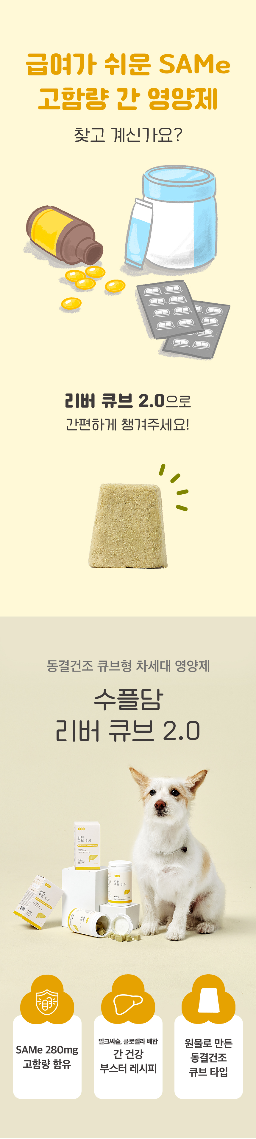 [NEW신상][무료배송] 수플담 리버 큐브 2.0 밀크씨슬 간 영양제 30g 1번째