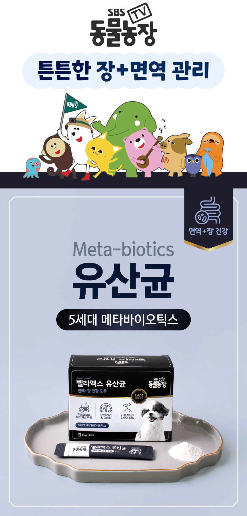 [무료배송] 벨라맥스 SBS TV 동물농장 유산균 강아지 장 건강 면역력 영양제 60g 1번째