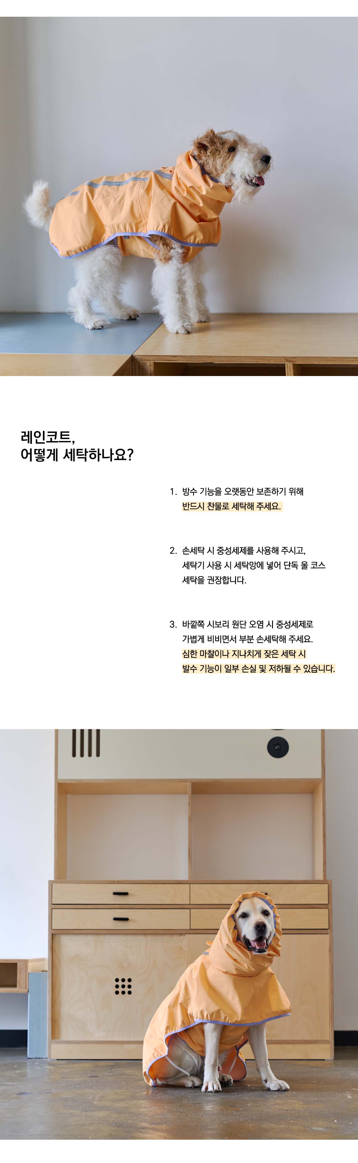 [무료배송] 뮤니쿤트 레인코트 애플망고 S-6L 8번째