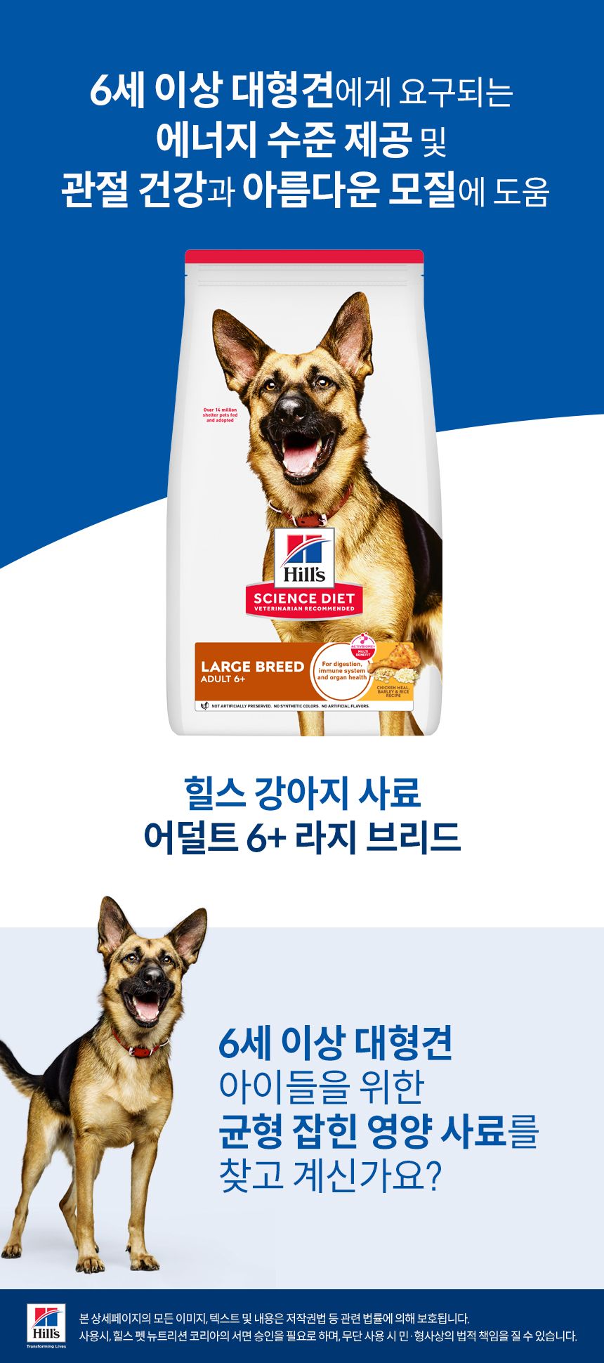 힐스 독 어덜트6+ 라지브리드 치킨 6.8kg 2번째