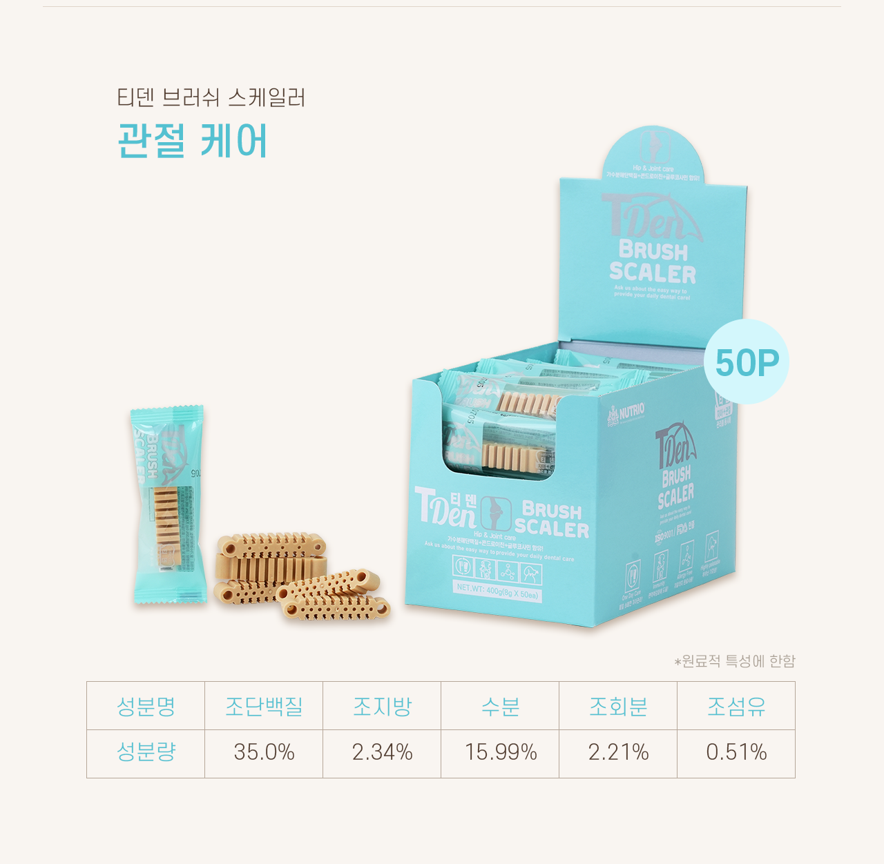 [NEW신상]뉴트리오 티덴브러쉬 관절케어 50p 5번째