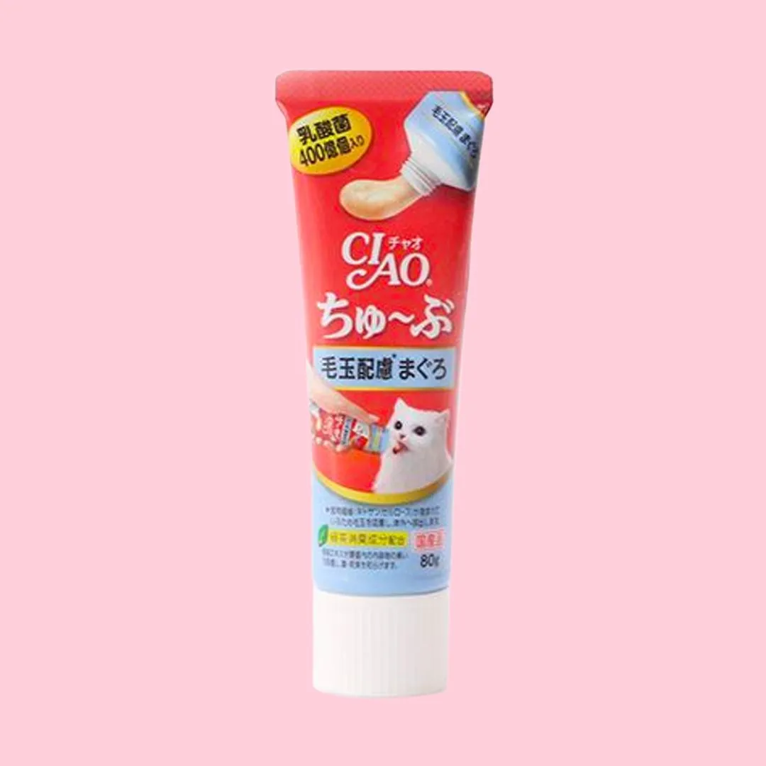 이나바 캣 챠오 츄브 헤어볼 참치 80g