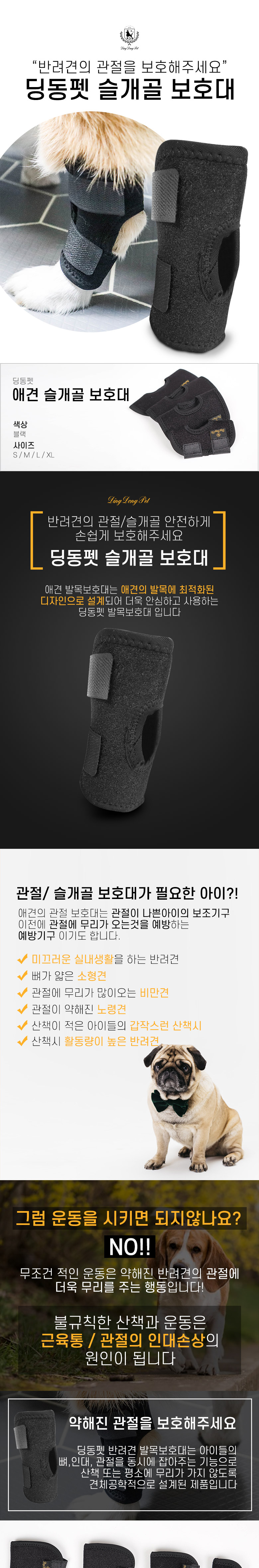 [무료배송] 딩동펫 반려견 보호대 2p S-XL 1번째