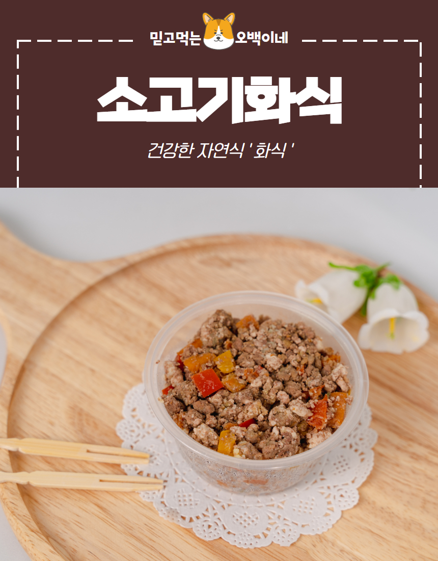 [무료배송][6개][냉동/냉장] 오간식 독 자연식 화식 멍밥 100g 3번째