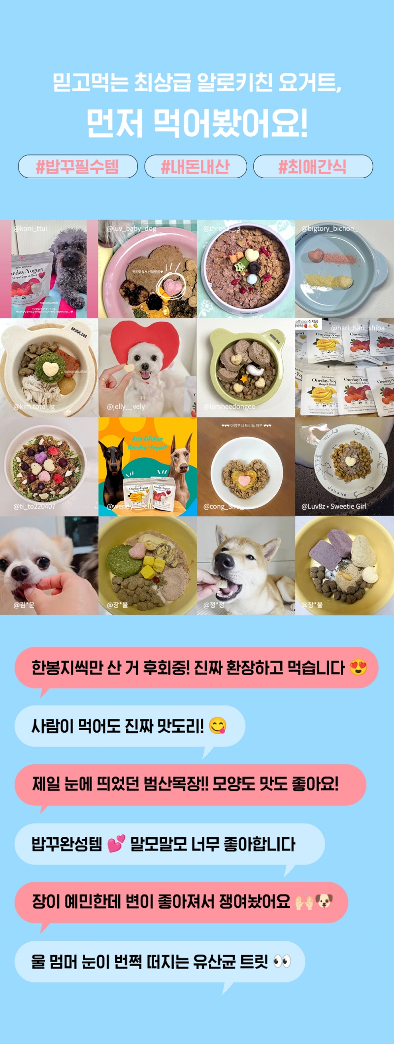 [신상특가] [무료배송] 알로키친 범산목장 유기농 생과일 요거트 4종 (딸기,블루베리,망고,키위) 5번째