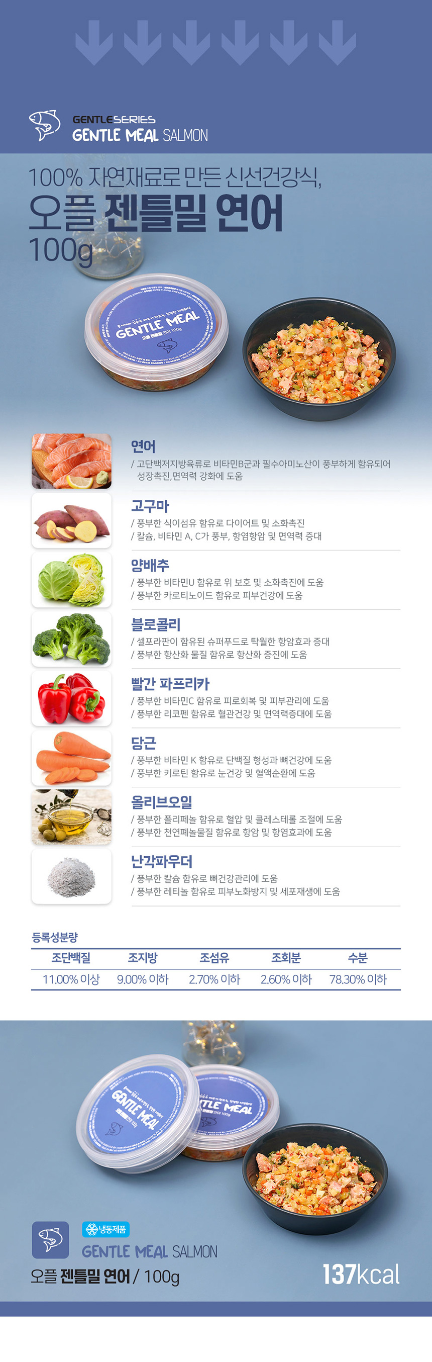 [무료배송] 오플 독 수제화식 젠틀밀 말고기 100g 10번째