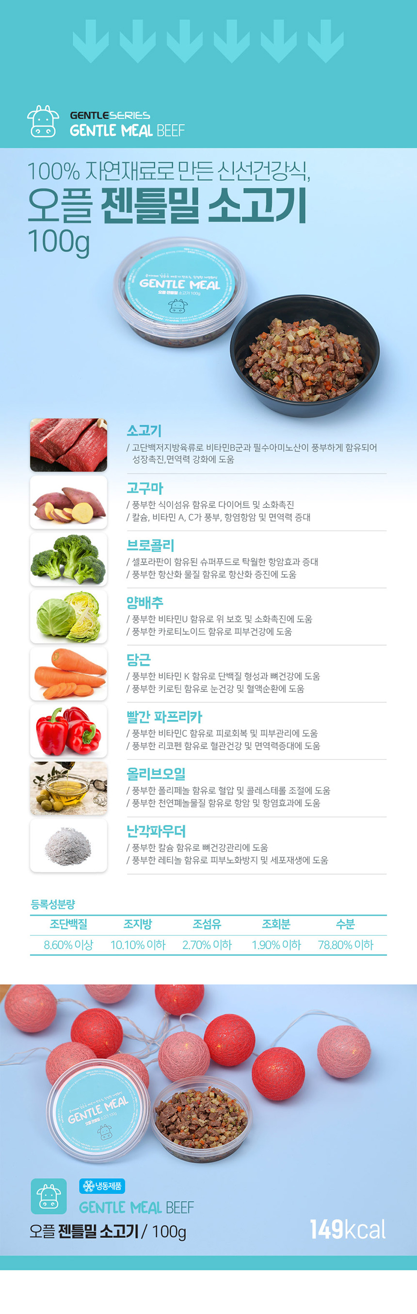 [무료배송] 오플 독 수제화식 젠틀밀 말고기 100g 7번째