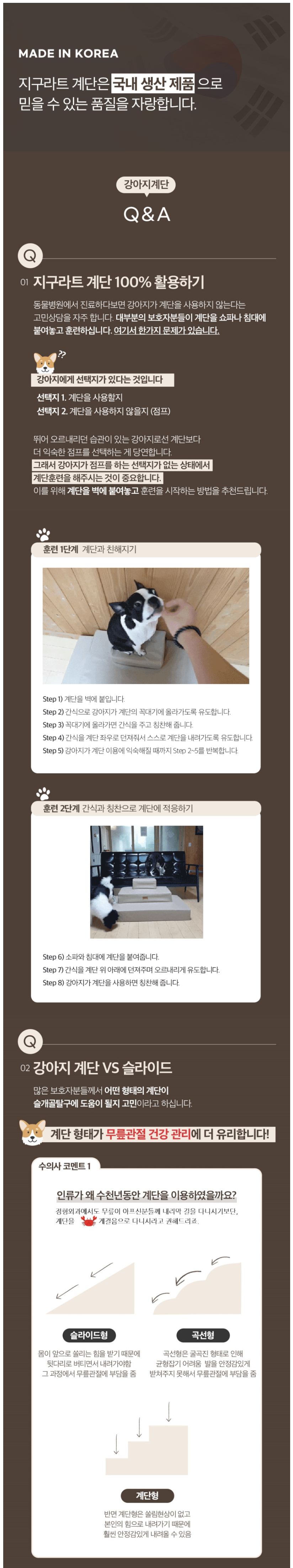 [무료배송] 파니온 지구라트 강아지 계단 4번째