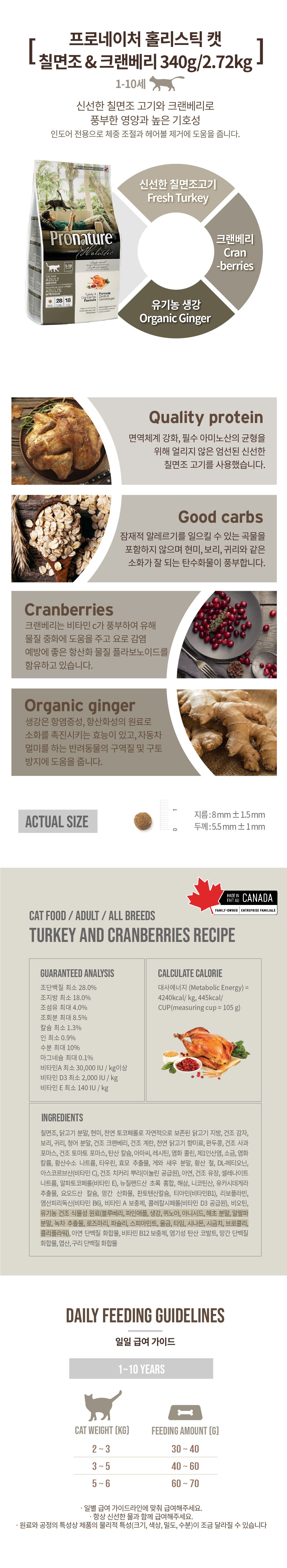 프로네이처 캣 칠면조&크랜베리 2.72kg 2번째