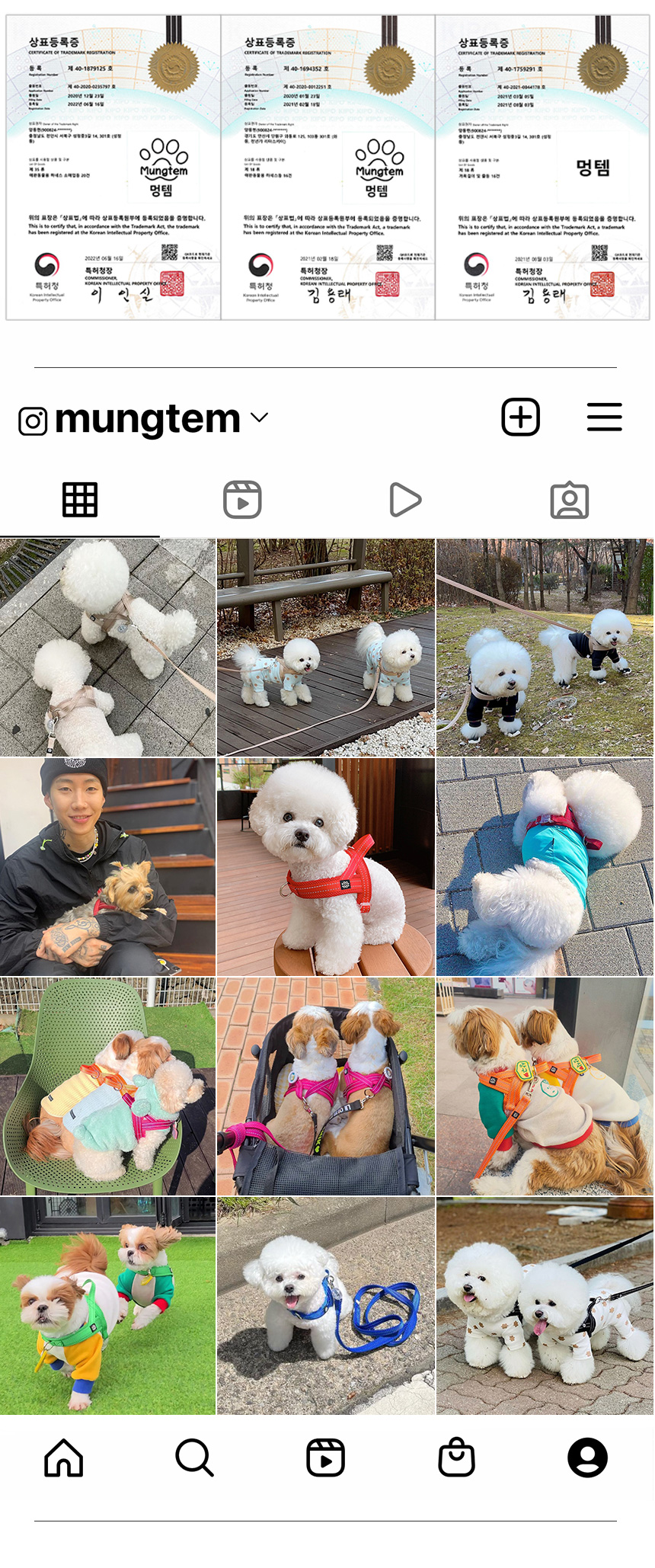 [무료배송] 멍템 뉴로프 일체형 목줄 1.8m 3번째