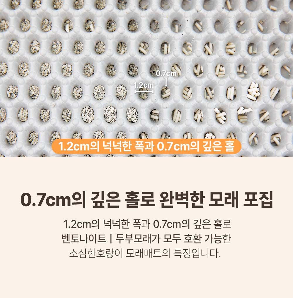 소심한호랑이 캣 사막화 방지 와플 매트 아이보리/그레이 15번째