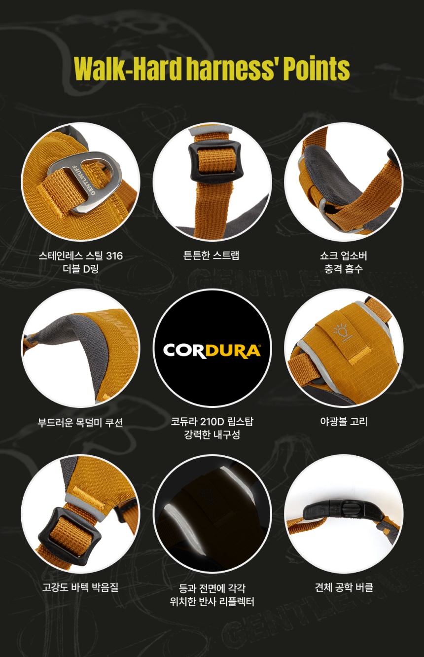 [NEW신상][무료배송] 젠틀우프 미니 하네스 소형견용 (6color/2size) 5번째