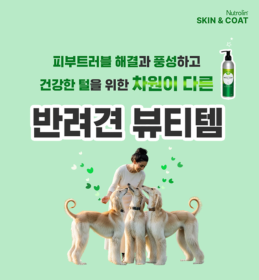 [NEW신상][무료배송] 뉴트롤린 반려견 스킨앤코트 피부 피모관리 식물성 종자유 기반 오메가3+6 260ml 1번째 상세 이미지