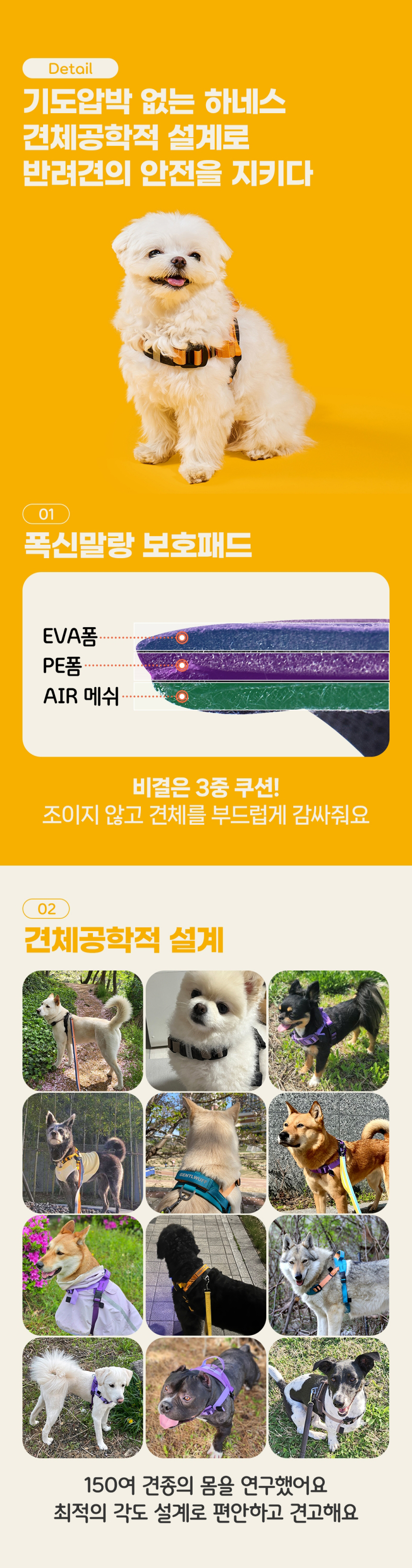 [무료배송] 젠틀우프 업템포 타이니 하네스 소형견용 10번째