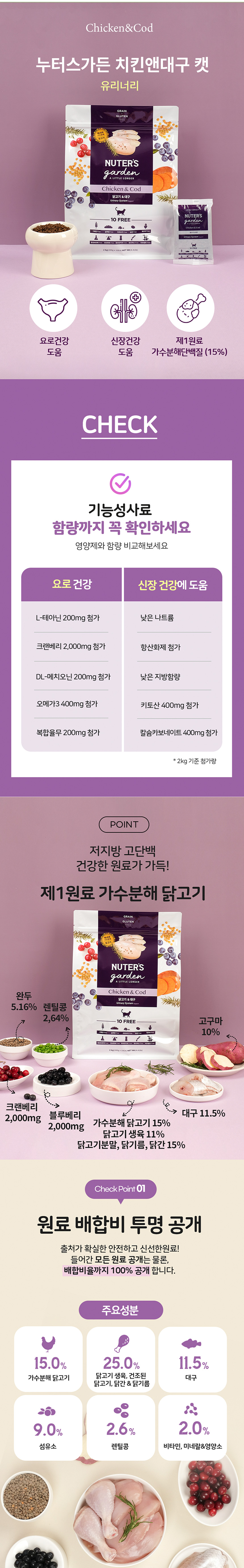 [무료배송] 누터스가든 캣 사료 [모음] 4번째