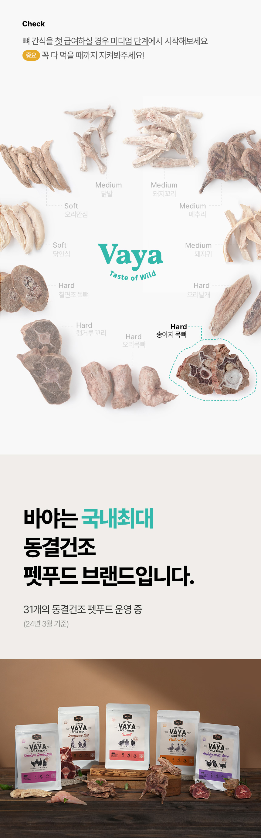 [무료배송] 바야 와일드트릿 동결건조 송아지목뼈 140g 10번째