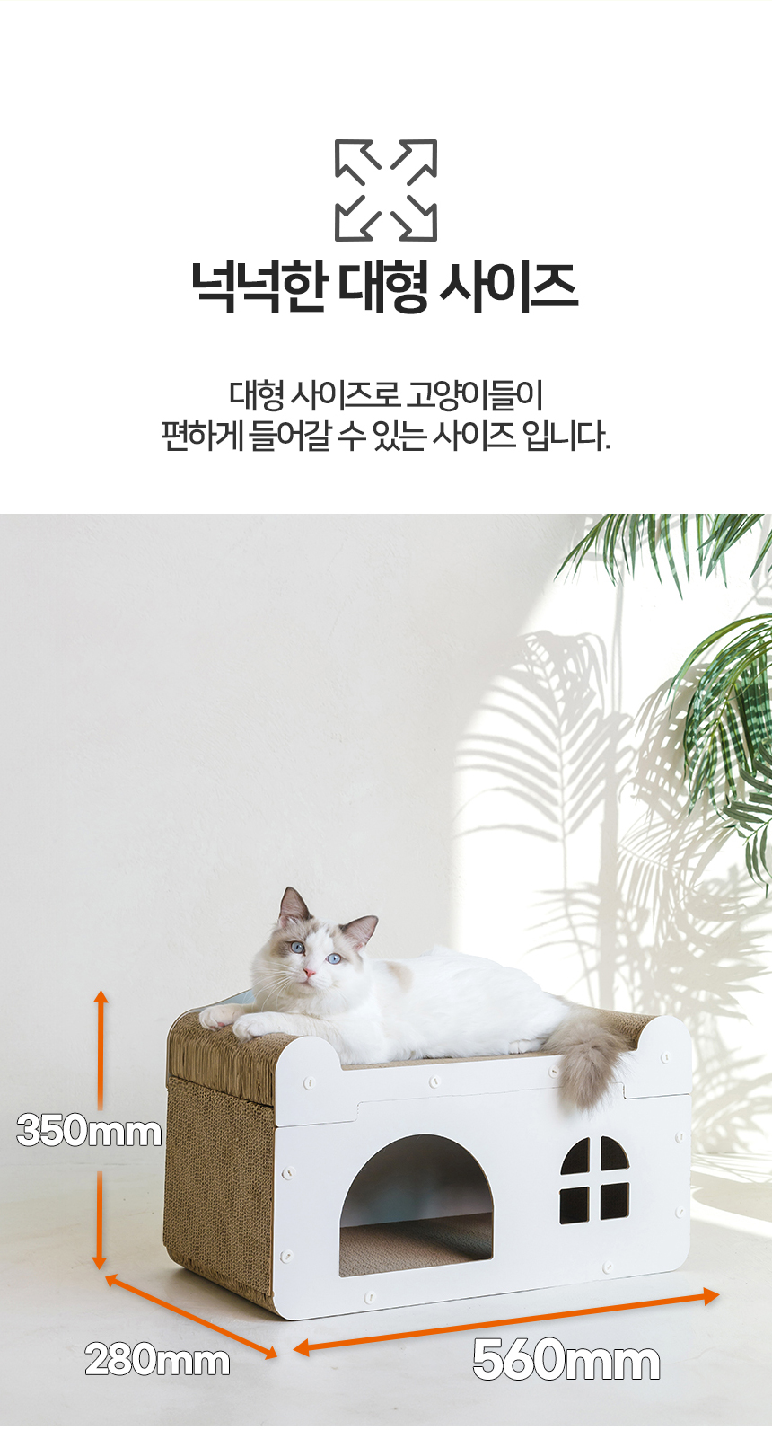 레토 고양이 스크래쳐 2단 숨숨집 하우스 분리형 6번째