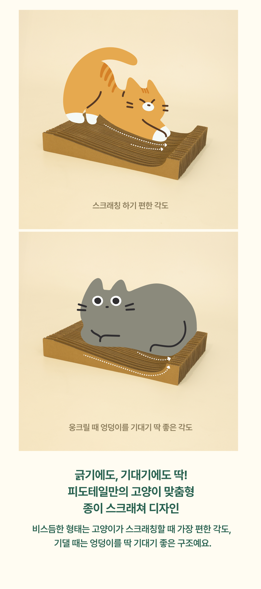 [NEW신상][무료배송] 피도테일 플러피 컴포트 박스 고양이 스크래쳐 그린 16번째