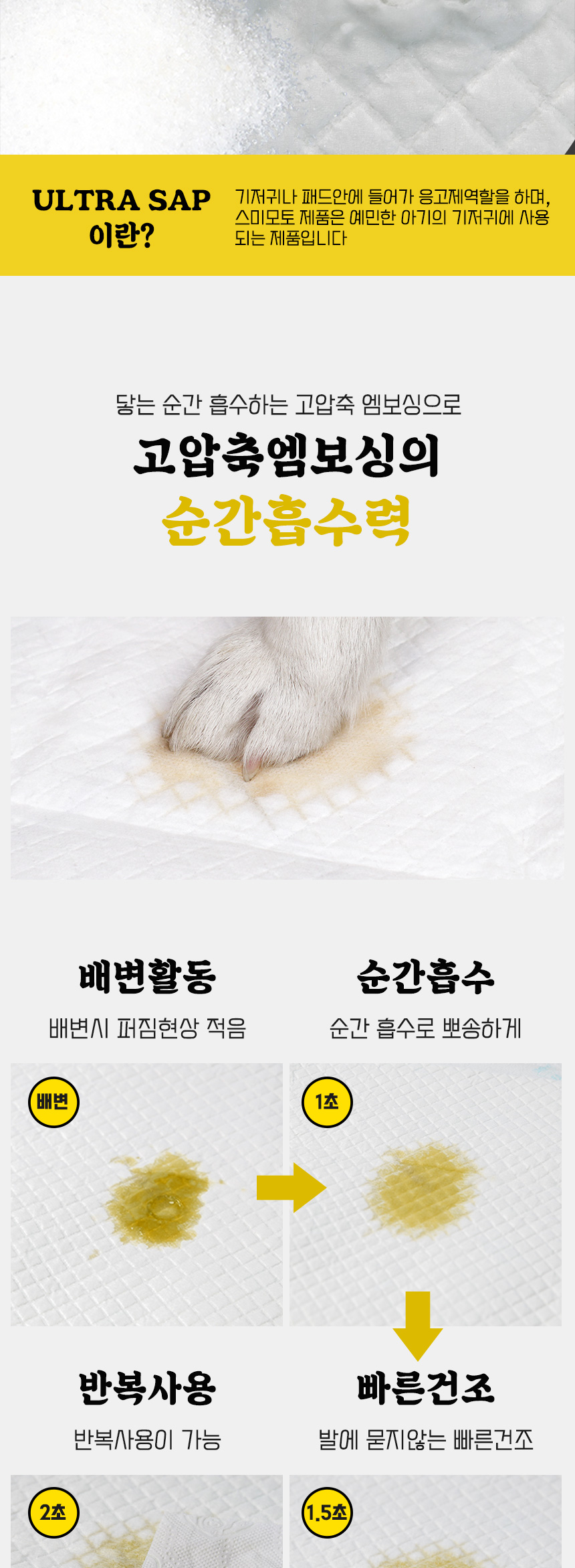 [무료배송] 딩동펫 반려동물 애견패드 그냥패드 한박스 실속형 400매 3번째