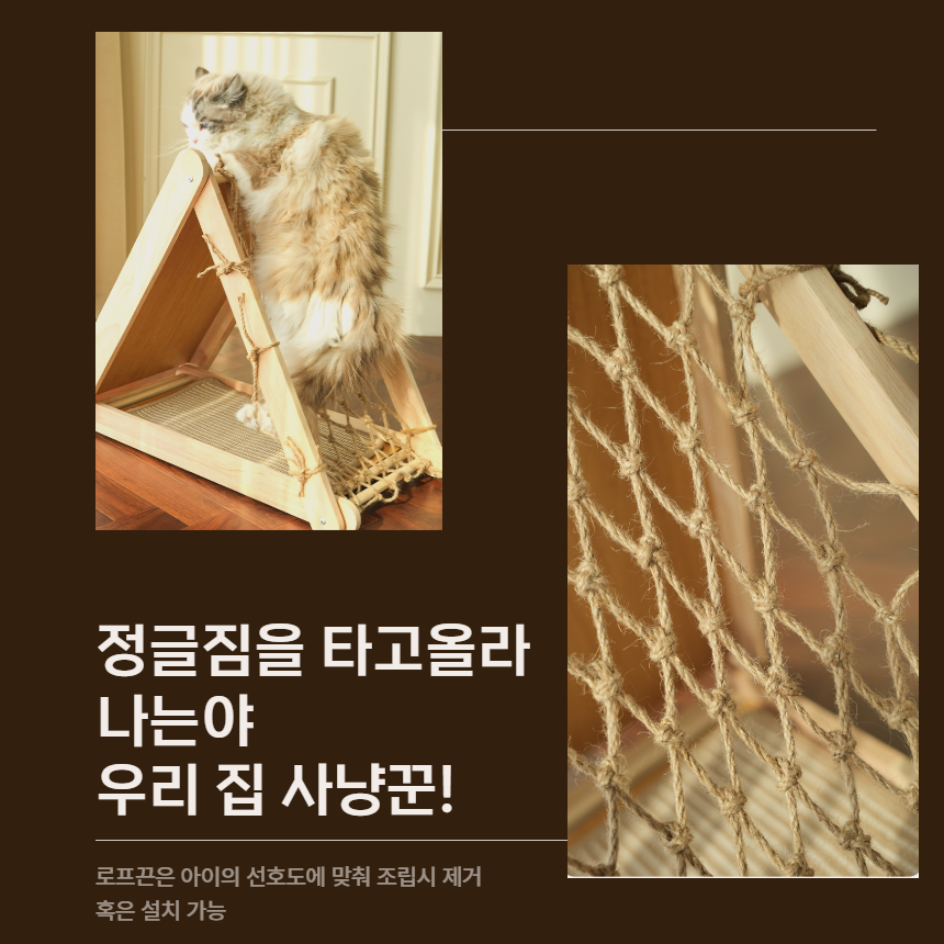 [NEW신상][무료배송] 프레이즈펫 삼각 스크래쳐 원목 그물형 / 리필 교체 가능 9번째