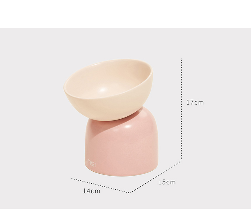 [무료배송] 아서아리 세라믹 도자기 급식기 핑크/그린/블루/옐로우 21번째