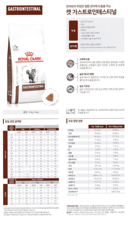 [무료배송] 로얄캐닌 캣 가스트로 인테스티널 2kg 1번째