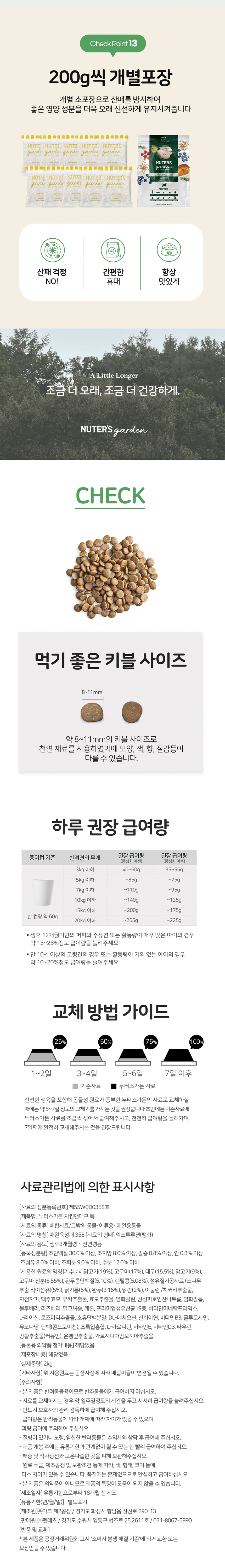 [무료배송] 누터스가든 치킨앤대구 독 2kg 관절 다이어트 12번째