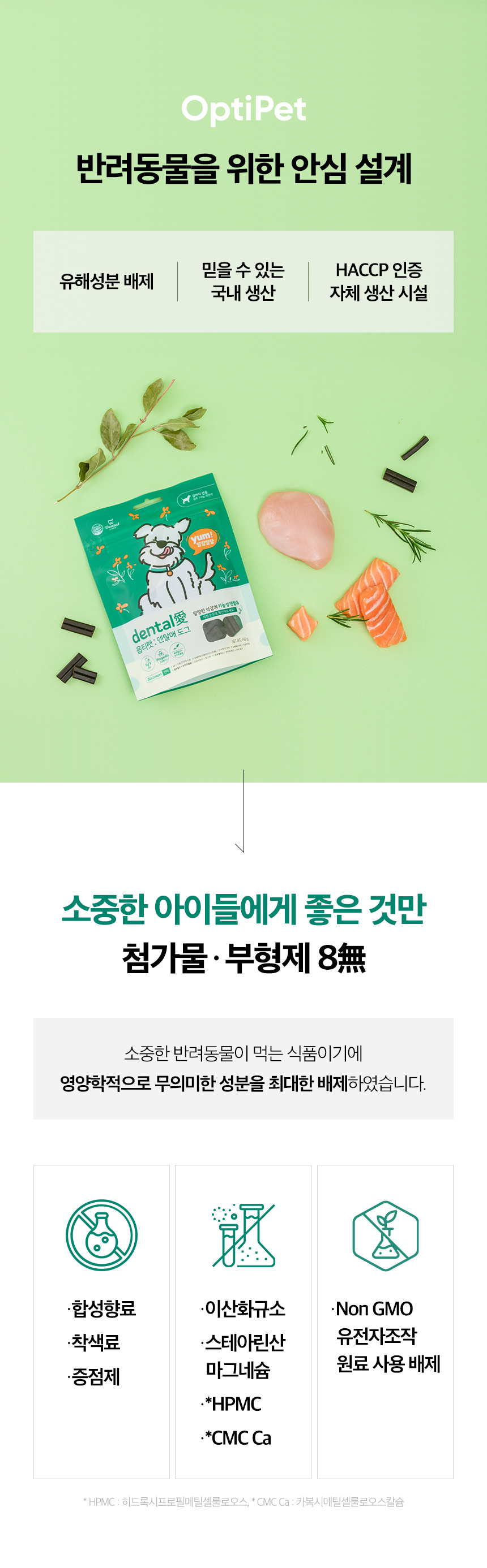 [무료배송] 옵티펫 덴탈애도그 가수분해 저알러지 덴탈 껌 간식 150g 15번째