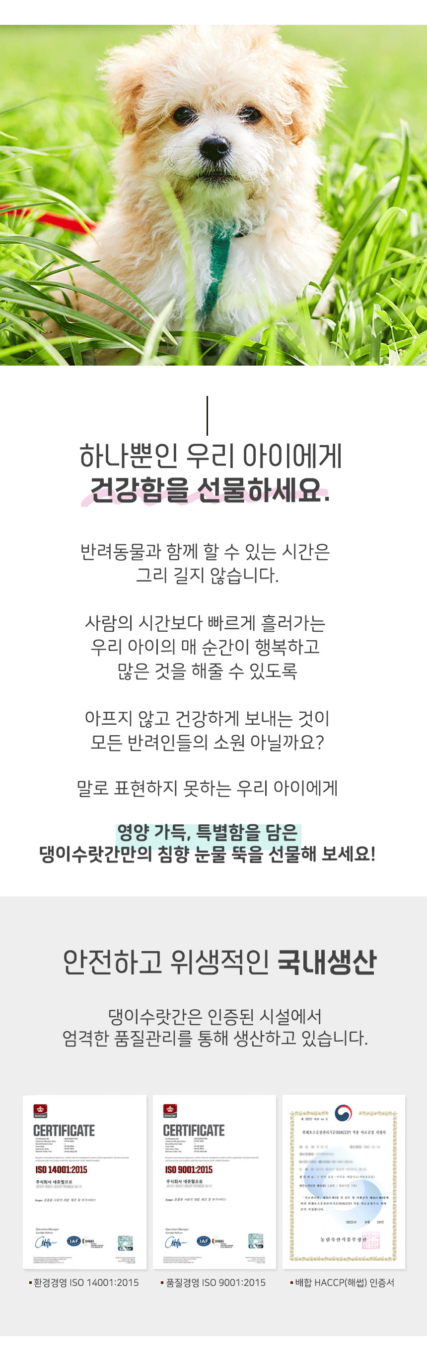 [무료배송] 댕이수랏간 침향 눈물뚝 영양제 100g 16번째
