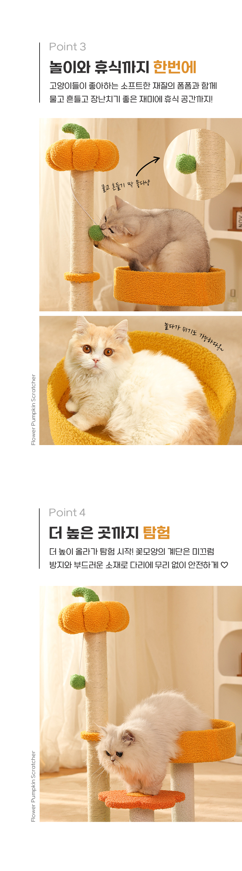 [NEW신상][무료배송] 캣냐옹 플라워 펌킨 스크래쳐 3번째
