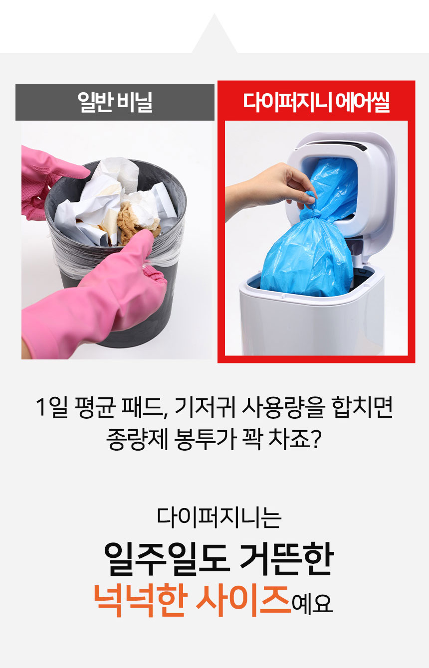 [무료배송] 펫토리아 펫지니 다이퍼지니 강아지 배변패드 냄새차단 2중 밀폐 기저귀 휴지통 [모음] 67번째