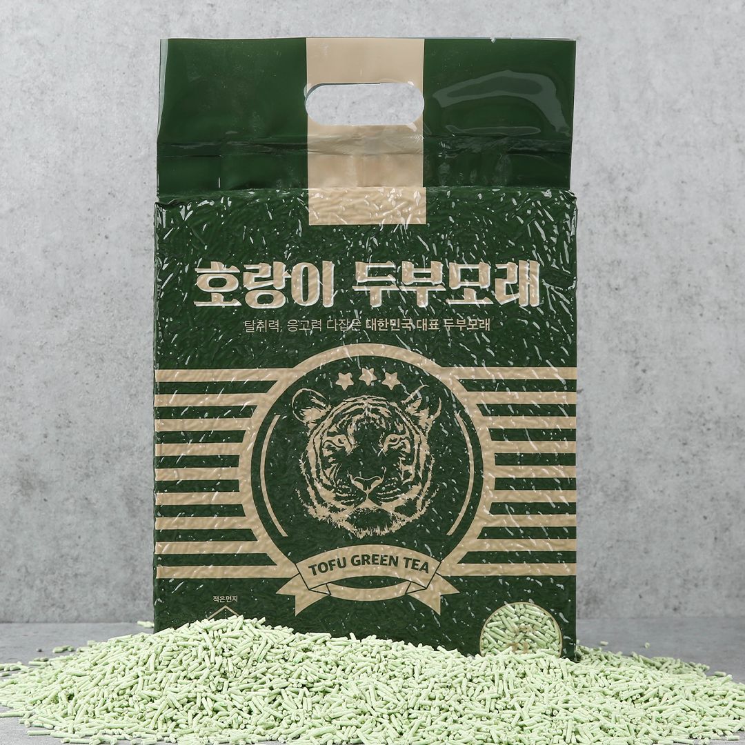 [6개] 호랑이 두부모래 녹차 7L 0번
