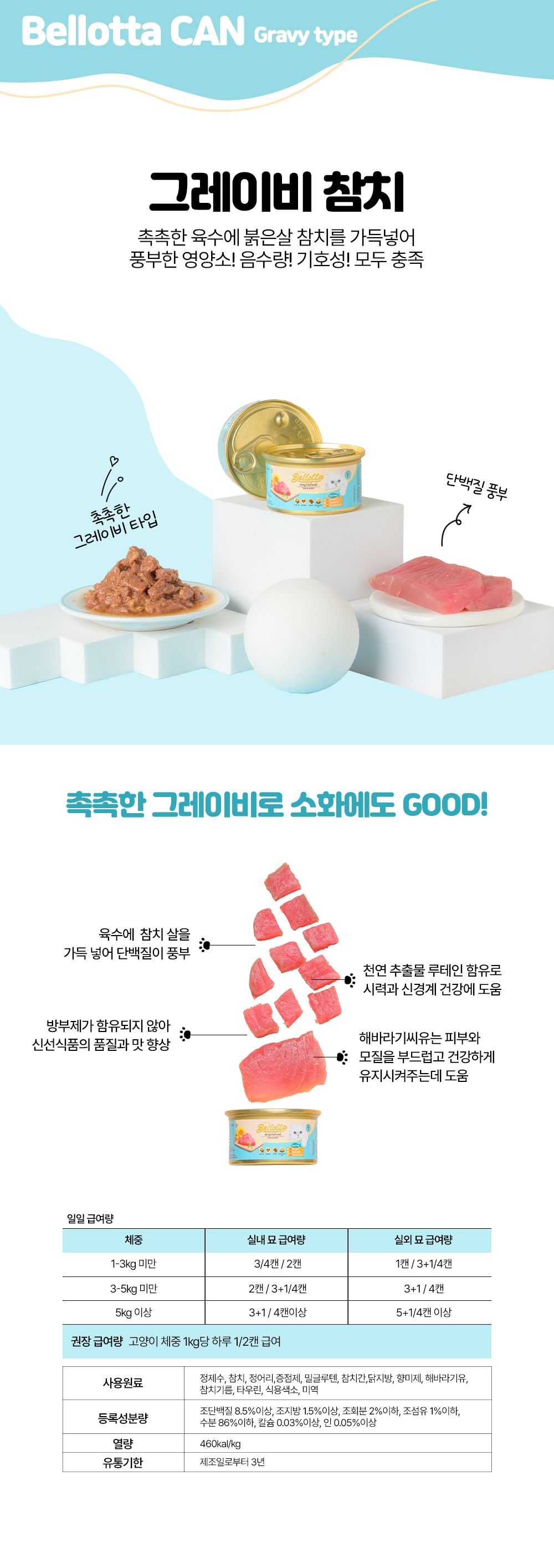 벨로타 캣 참치&치킨 연어 토핑 캔 85g 3번째