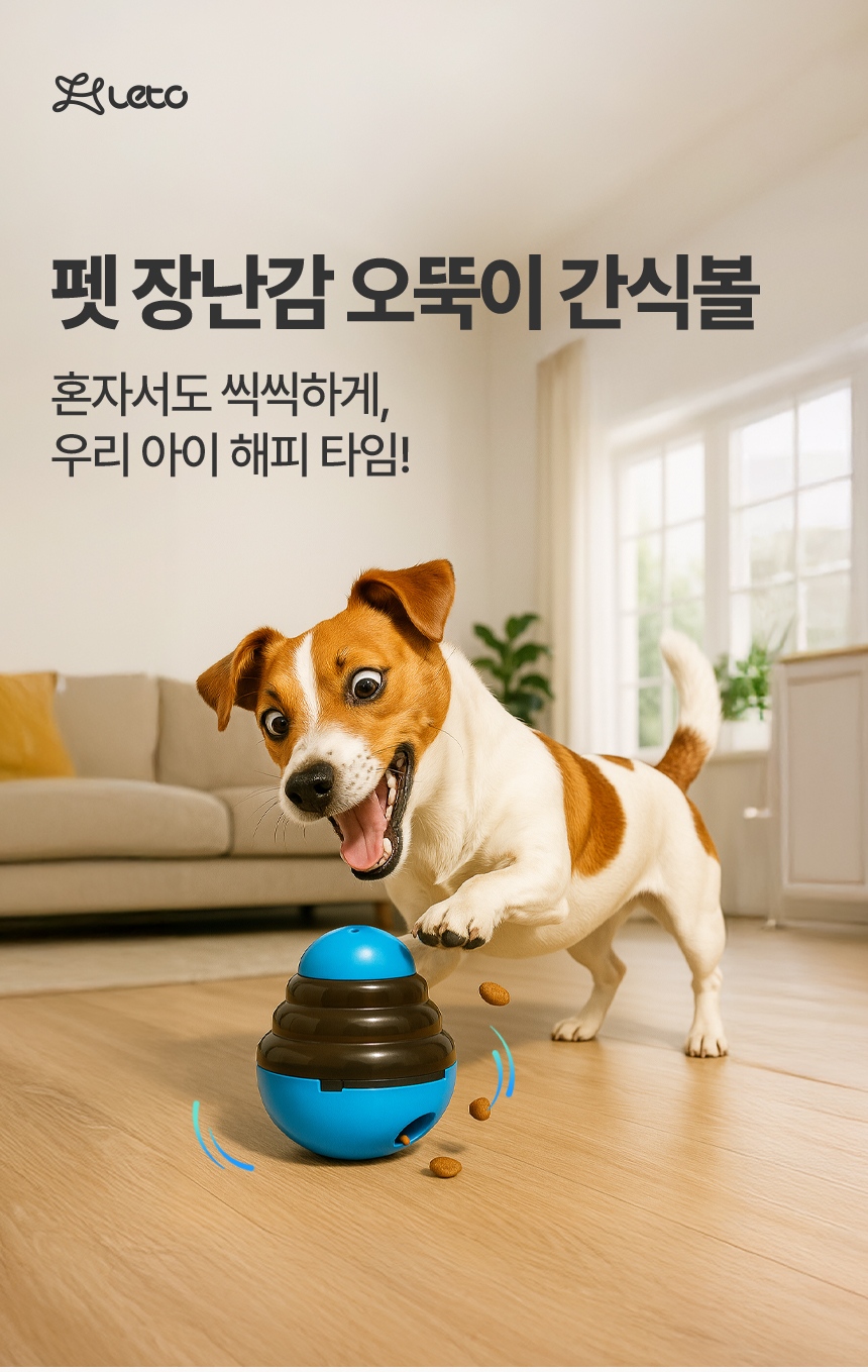 [NEW신상][무료배송] 레토 강아지 노즈워크 간식 장난감 움직이는 오뚝이 스낵볼 LPT-RP04 1번째