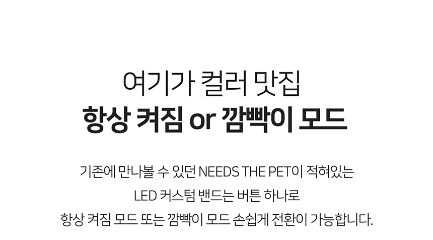 [무료배송] 니즈더펫 인터라켄 LED 야광밴드 14번째