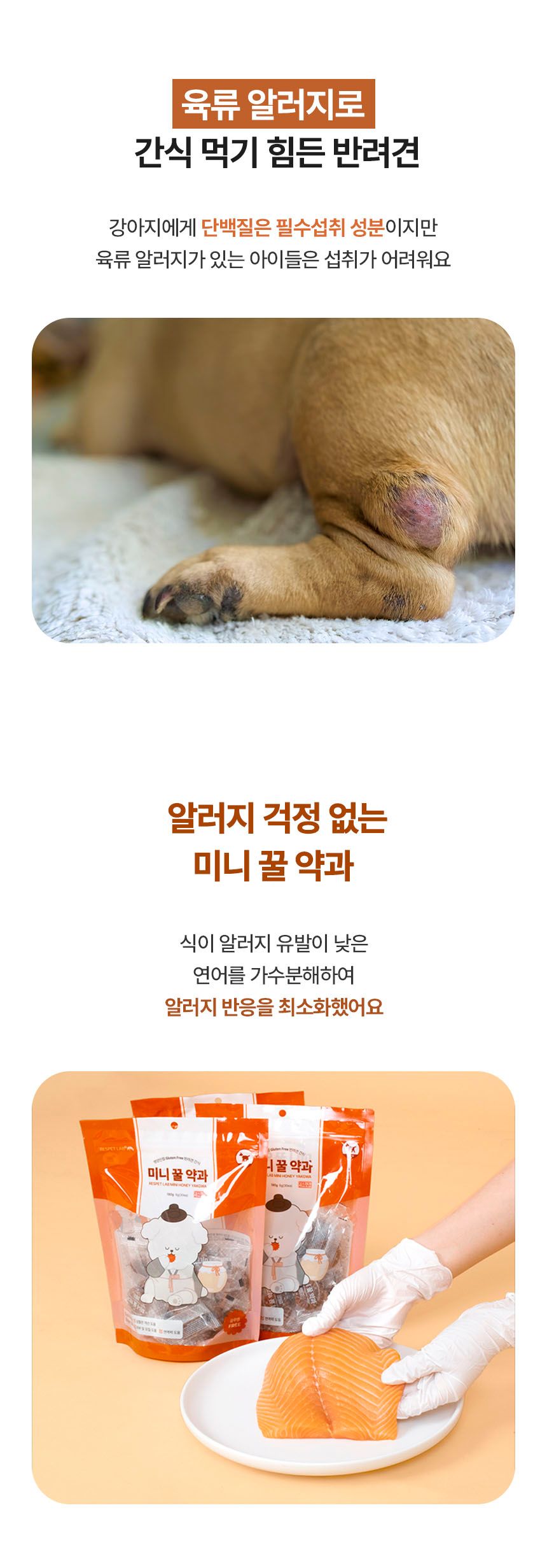[NEW신상]리스펫 독 미니 꿀 약과 180g 6번째