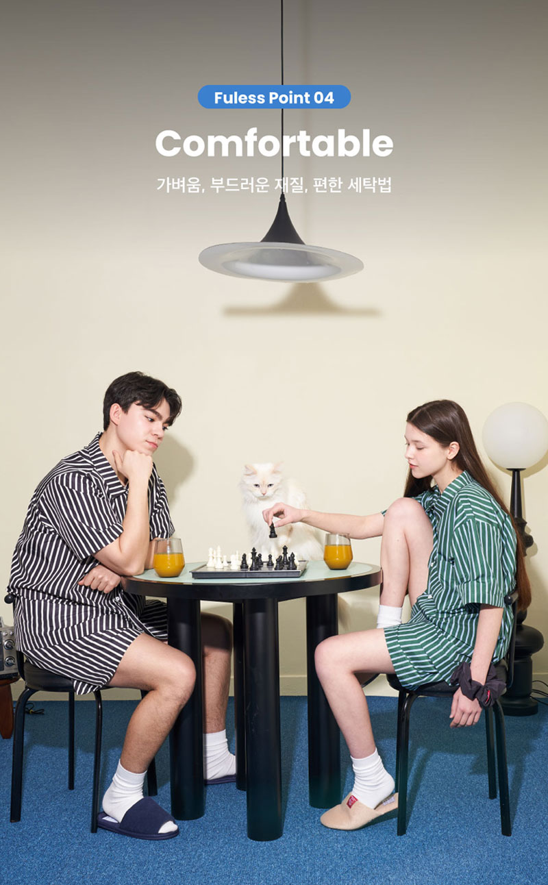[무료배송] 댄스온더플로어 털 안 붙는 퍼리스(fur less) 반팔 파자마 13번째