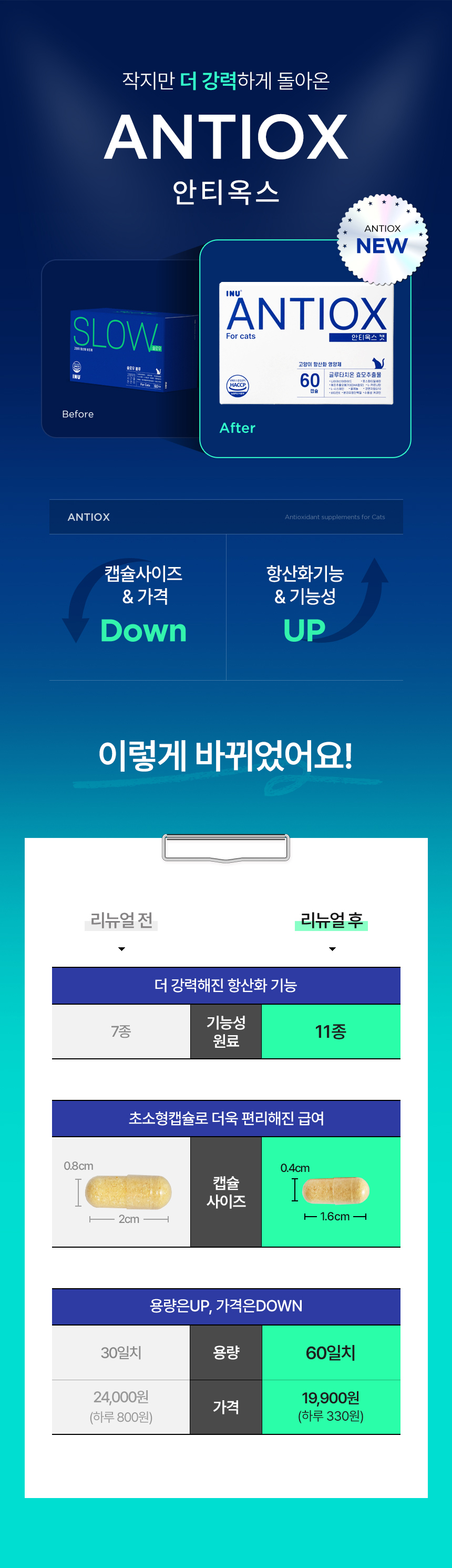[NEW신상][무료배송] 아이누 캣 안티옥스 60캡슐 1번째