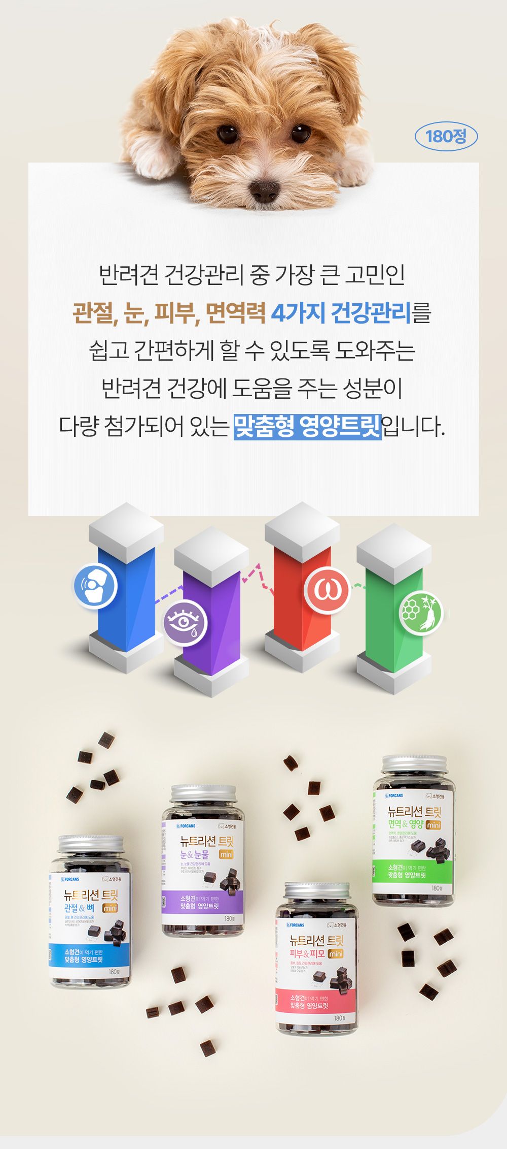 포켄스 독 NEW 뉴트리션 트릿 미니 관절&뼈 168g 2번째
