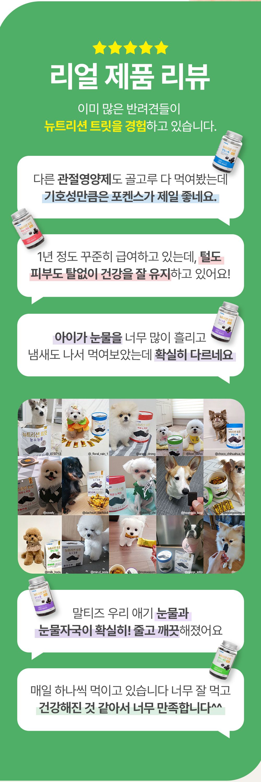 포켄스 독 NEW 뉴트리션 트릿 미니 관절&뼈 168g 8번째