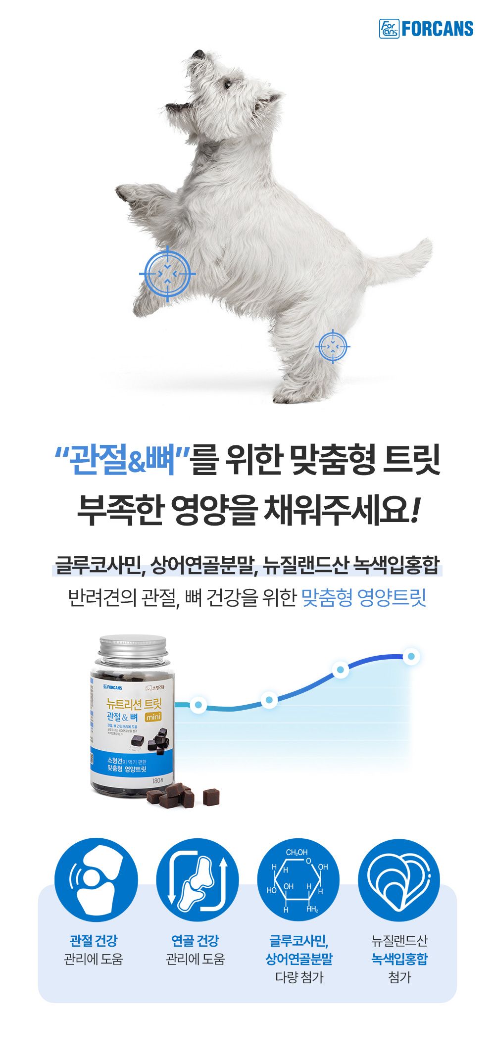 포켄스 독 NEW 뉴트리션 트릿 미니 관절&뼈 168g 5번째