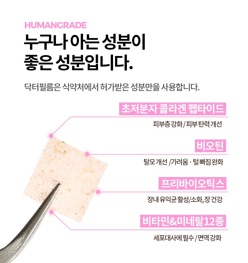 [무료배송] 닥터필름 뉴스킨 초저분자 콜라겐 비오틴 필름 영양제 피부 염증 탈모 보조제 30포 13번째