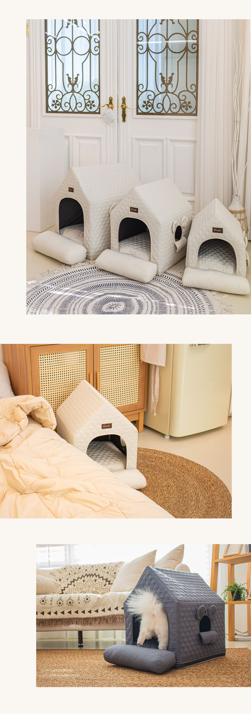 [무료배송] 초코펫하우스 에브리데이 하우스 3.0 아이보리/그레이/핑크 16번째